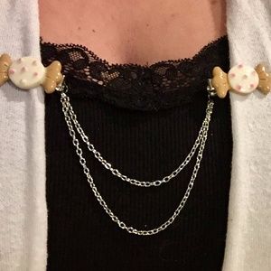 🍒3 For $35🍒 Handmade Candy Cardigan/Collar Clips